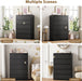 Black 5 Drawer Dresser for Bedroom, 15" D X 23.7" W X 40.4" H in Simply Chest of Drawers, Wood Storage Dresser with Drawers for Living Room Hallway Entryway, Black