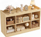 Scalloped 6 Cube Storage Organizer, 3-Tier Short Cube Bookshelf 46"