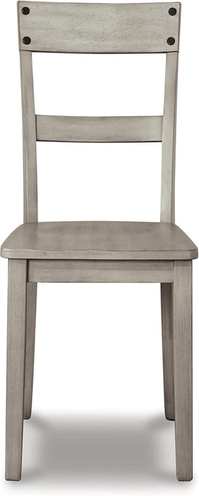 Loratti Modern Farmhouse 18" Weathered Wood Dining Chair, 2 Count, Gray