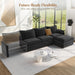 108 Inch CharcoalGray Modular Sectional Sofa Ottoman