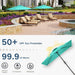 6.5' X 10' Rectangular Patio Umbrella Large Outdoor Market Umbrella W/ UV Protection, Push Button Tilt and Crank Lift, Rectangle Table Umbrella for Garden, Deck, Pool, Patio, Turquoise Blue