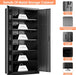 SeventyOne Inch IndustrialGrade Lockable Metal Cabinet Black