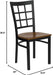 HERCULES Series Black Window Back Metal Restaurant Chair - Cherry Wood Seat