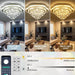 24Inch Gold LuxCrystalLED Remote Flush Mount Light