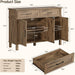 48 Inch Sideboard Buffet Cabinet with Storage, Washed Grey