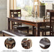 Bennox Dining Room Table and Chairs with Bench (Set of 6), Brown