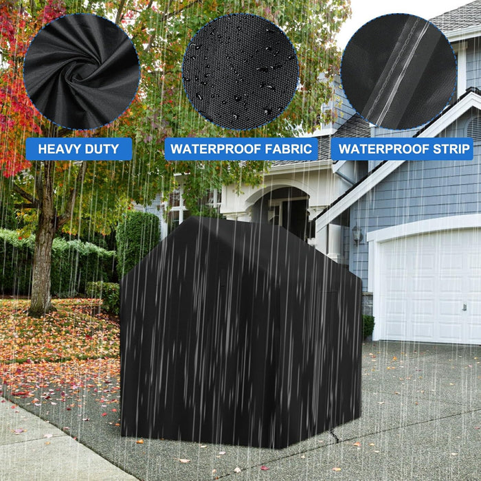 Outdoor Kids Playhouse Cover, 43" L X 47" W X 55" H Waterproof Cover for Backyard Wooden Playhouse, Heavy Duty Oxford Fabric All-Weather Protection with Zipper