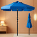 10FT 3-Tiers Patio Umbrella with Valance, Outdoor Umbrellas with Crank/Tilt, Table Market Umbrella Vented W/ 8 Sturdy Ribs for Garden, Deck, Backyard, and Pool, Royal Blue