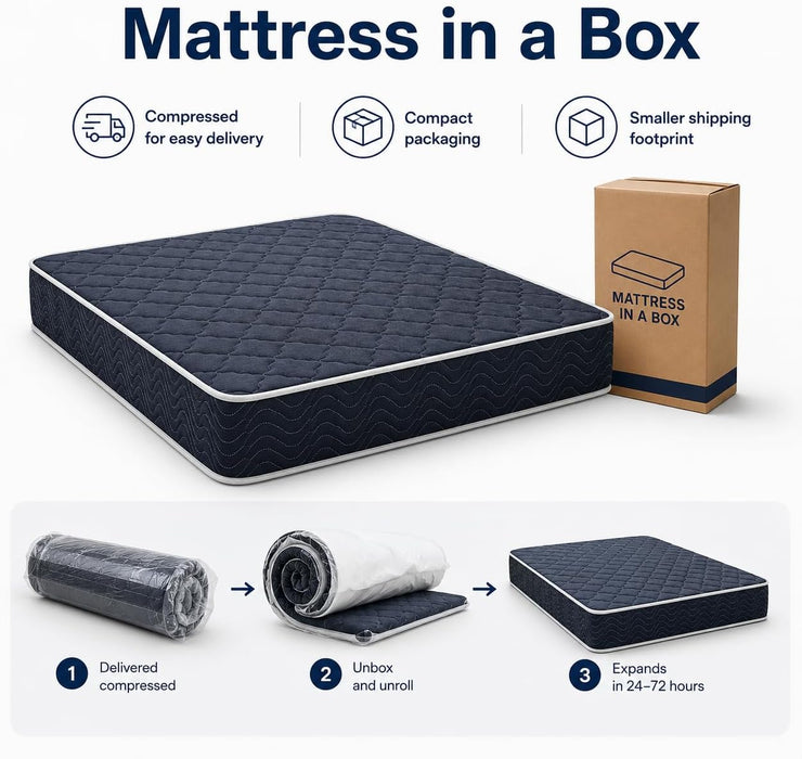 Twin Size Memory Foam Mattress, 6 Inch Bed Mattress in a Box Water-Resistant