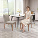 Dining Chair Set of 4, Fabric Upholstered Kitchen Side Chairs with Wooden Legs for Kitchen & Restaurant Use, Beige