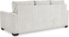 White Queen Upholstered Sleeper Sofa With GelMemoryFoam