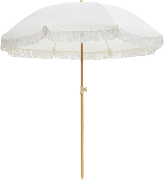 Outdoor Umbrella - Sun Protection, Rain Resistant, Windproof with Manual Open-Close Feature - Ideal for Beach, Camping, and Picnics