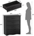 Black 36 Inch Dresser With USB Charging Station Furniture