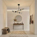 Black Gold FourLight Sputnik Ceiling Chandelier Modern