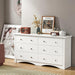 White 6 Drawer Dresser Storage Organizer Furniture