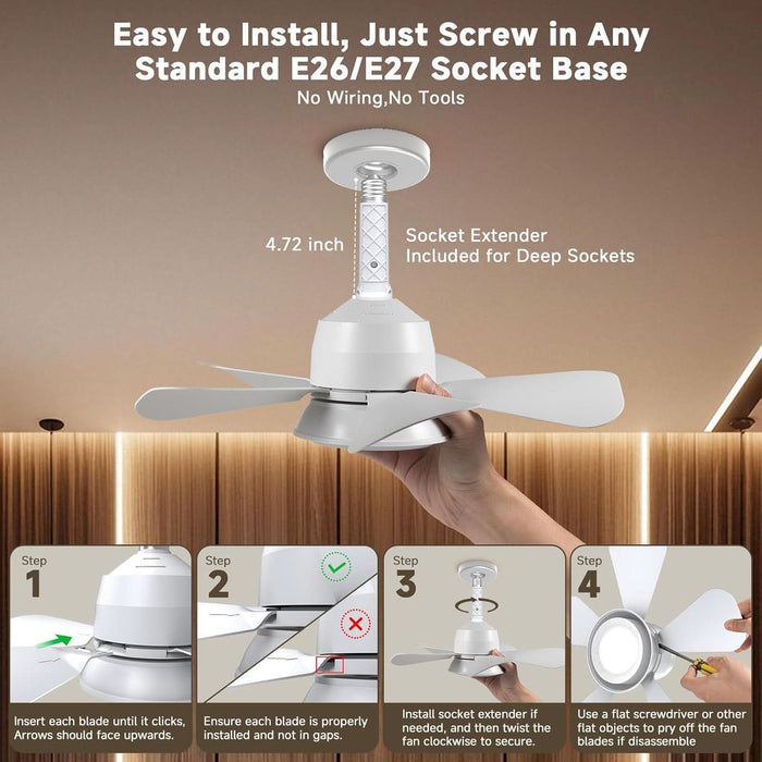 Ceiling Fans with Lights and Remote, Ceiling Fan Light 3000K-6000K 3 Colors Dimmable, Ceiling Fan, 1000 Lumens LED Ceiling Fans for Bedroom Garage Kitchen