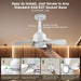 Ceiling Fans with Lights and Remote, Ceiling Fan Light 3000K-6000K 3 Colors Dimmable, Ceiling Fan, 1000 Lumens LED Ceiling Fans for Bedroom Garage Kitchen
