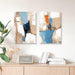 Abstract Colorful Pictures Painting Canvas - 2 Piece Khaki and Blue Abstract Modern Wall Art for Living Room Bedroom Office Wall Deocr(Abstract Painting