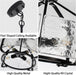 17.7 Inch Black Glass Drum Chandelier Contemporary