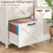 Two Drawer Farmhouse Vertical Filing Cabinet White