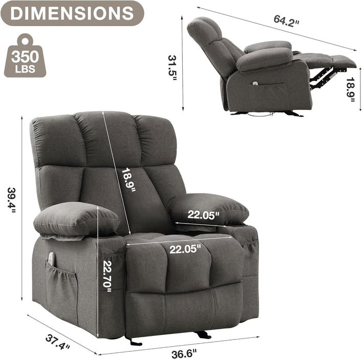 Massaging Recliner Chair with Heat