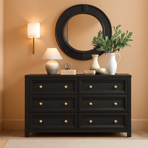 JetBlack SolidWood Farmhouse Dresser 52 Inch Drawer