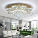 Modern Chandelier Living Room Glam Chandeliers Ceiling Light Fixture Remote Dimmable Lights 32 Inches Luxury Crystal Gold Light