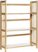 3-Shelf Folding Stackable Bookcase (27.5" Wide)-Natural