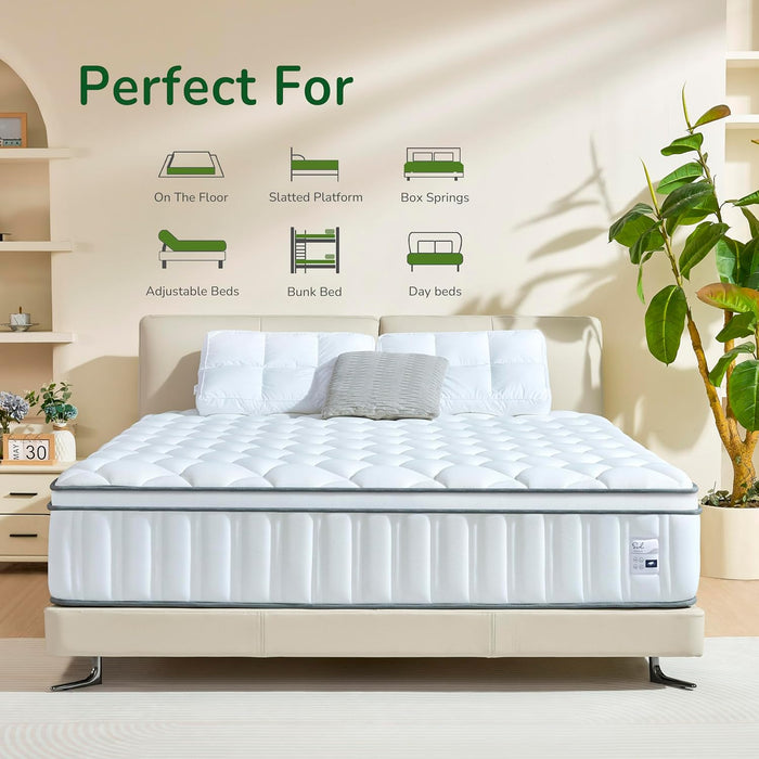 Full Size Cooling Gel MemoryFoam Mattress PocketSprings