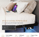 Full Size Floating Bed Frame with Smart LED Lights, Black