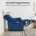 Zero Wall Hugger Power Recliner Chair for Adult ST257 (Navy Blue)