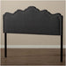 Coastal Cool Modern and Contemporary Fabric Headboard Queen/Dark Gray