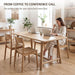 69" Dining Table for 4-6, Wood Kitchen Table with Solid Wood Legs, Modern Farmhouse Dining Furniture for Dining Room, Living Room & Home Office, Natural Finish