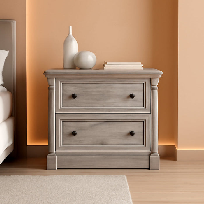 Palladia 2 Drawer File Cabinet, Lateral Filing Cabinets for Home Office, Hanging File Folders Organizer, Interlocking Drawers, in Split Oak Finish