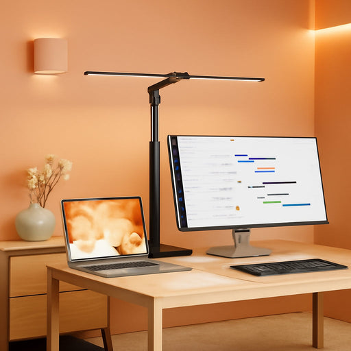 LED Desk Lamp for Office Home, Height Adjustable Architect Desk Light with USB Adapter, Stepless Dimming Desk Lamp Light for Reading, Study, Workbench