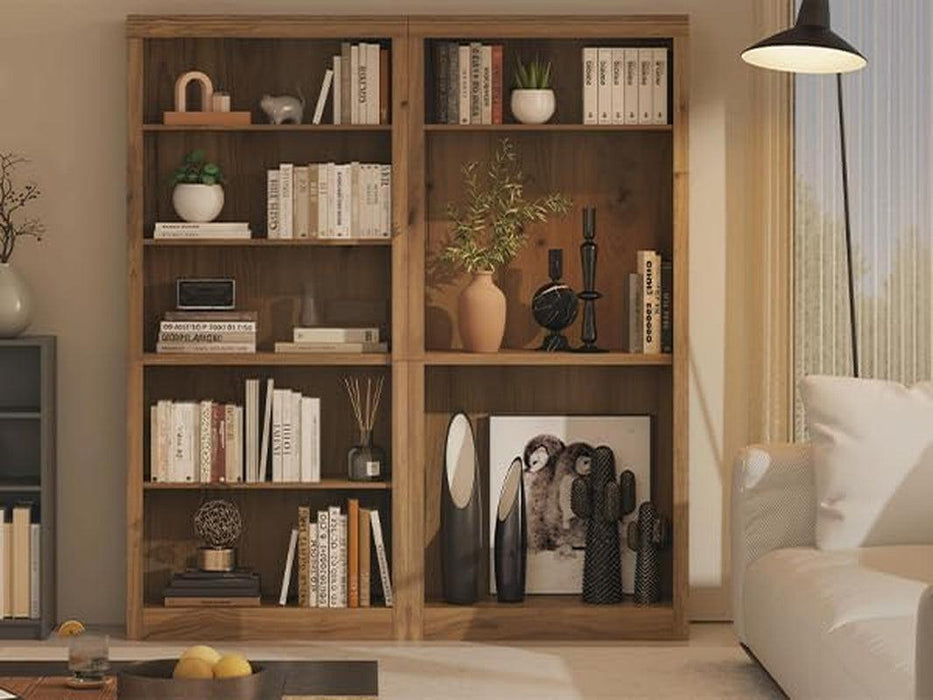 71 in Tall Bookcase,Wooden Bookshelf with 5 Tiers, Modern Book Shelf in Swedish Oak, Floor Standing Display Shelves for Bedroom, Living Room and Office for Home