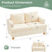 Beige Chenille Sleeper Sofa Three-Seater Loveseat Set