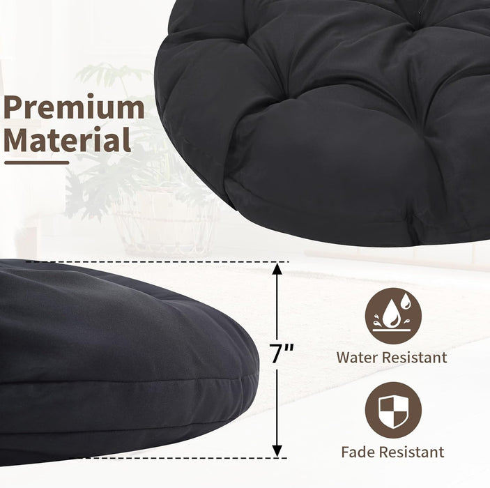 46in Papasan Chair GraphiteGrey Frame Stylish Comfort