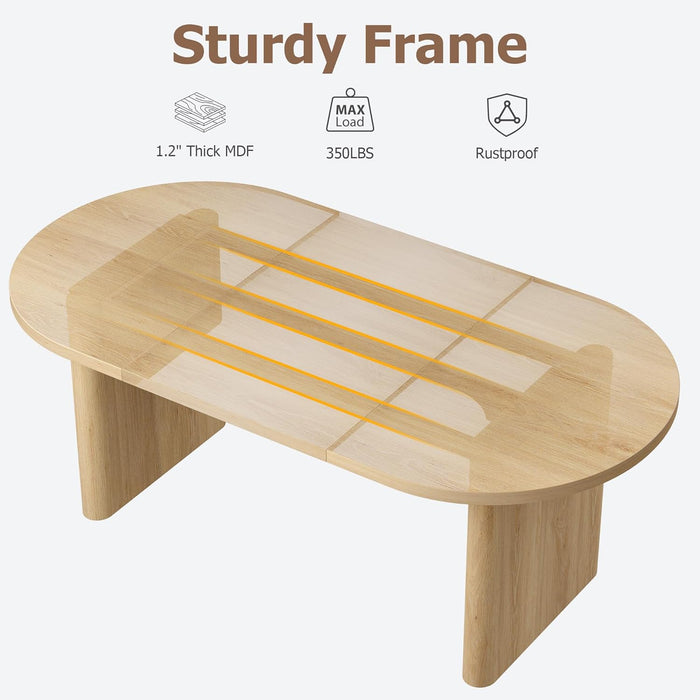Oval Dining Table Seats SixToEight NaturalFinishOak