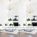 Modern Gold Chandelier for Dining Room,12-Light Gold Chandeliers,34 Inch Large Industrial Hanging Light Fixture for High Ceilings for Living Room, Kitchen, Entryway,Foyer