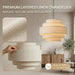 FiveTier Farmhouse Pendant Light Beige Linen Shade