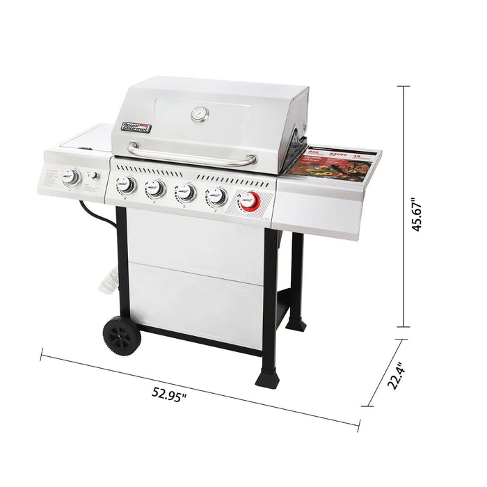 Royal Gourmet 5-Burner Propane Gas Grill Stainless Steel Outdoor Backyard Patio