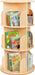 Kids Rotating Bookshelf, Small Corner Bookshelf for Small Space, 360° Display 3 Tier Floor Standing Bookcase Storage Rack, Wooden Narrow Bookcase Organizer for Bedroom, Living Room