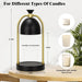 Candle Warmer Lamp - with Timer & Dimmable, Cozy Birthday Gift for Women Mom, Modern Home Decor House Warming Gifts Wax Melt Warmer for Jar Candles with 2 Bulbs (Black)