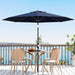 Patio Umbrella with Solar Lights, Outdoor Table Umbrella with 8 Durable Ribs, Tilt & Crank Mechanism, Waterproof & UV Protection for Garden, Backyard, Poolside