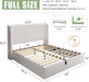 Full Size Lift up Storage Bed Frame, Velvet Upholstered Platform Bed Frame with Wingback Headboard, Hydraulic Storage, No Box Spring Needed, White