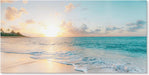 Ocean Beach Sunset Canvas Wall Art for Bedroom Seascape Paintings Coastal Picture Framed Artwork for Bathroom Living Room Office Wall Decor 20" X 40"