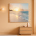 Ocean Beach Sunset Canvas Wall Art for Bedroom Seascape Paintings Coastal Picture Framed Artwork for Bathroom Living Room Office Wall Decor 20" X 40"
