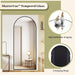 65x24Inch ExtraLarge Length Arched Floor Mirror Black