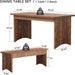 55" Dining Table with 2 Benches, Dining Table Set for 4-6 People, Farmhouse Kitchen Table with Bench, Dining Room Table Set